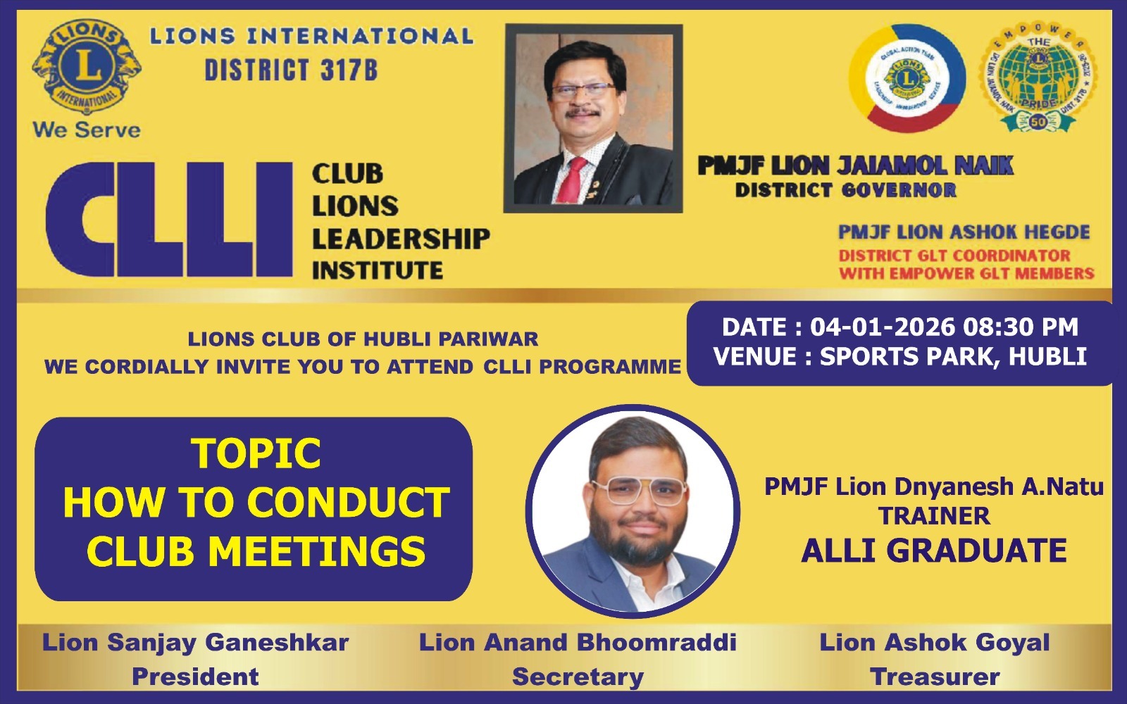 LIONS CLUB OF HUBLI PARIWAR CONDUCTED CLLI