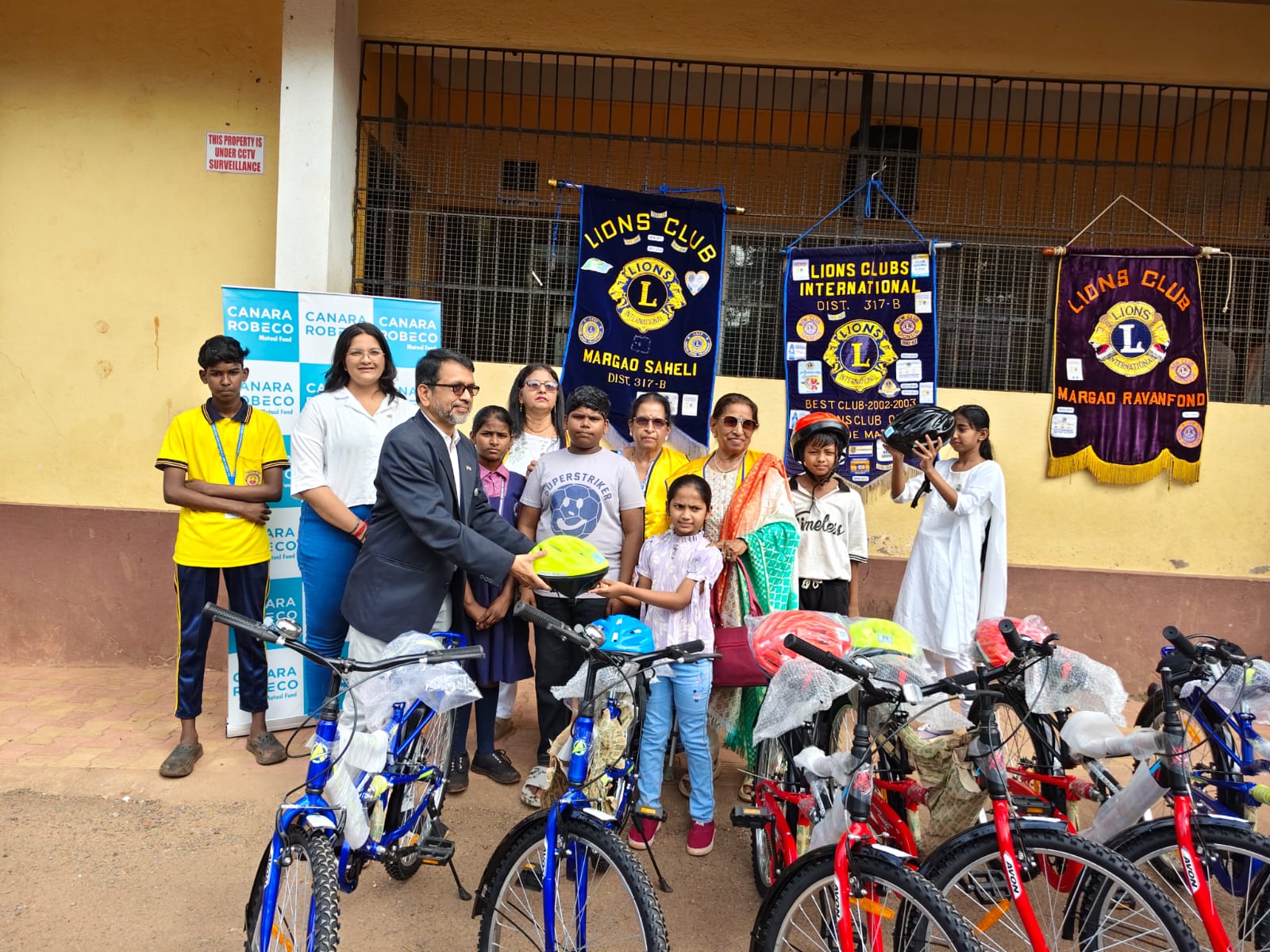 Republic day celebration along side region activity of bicycle distribution