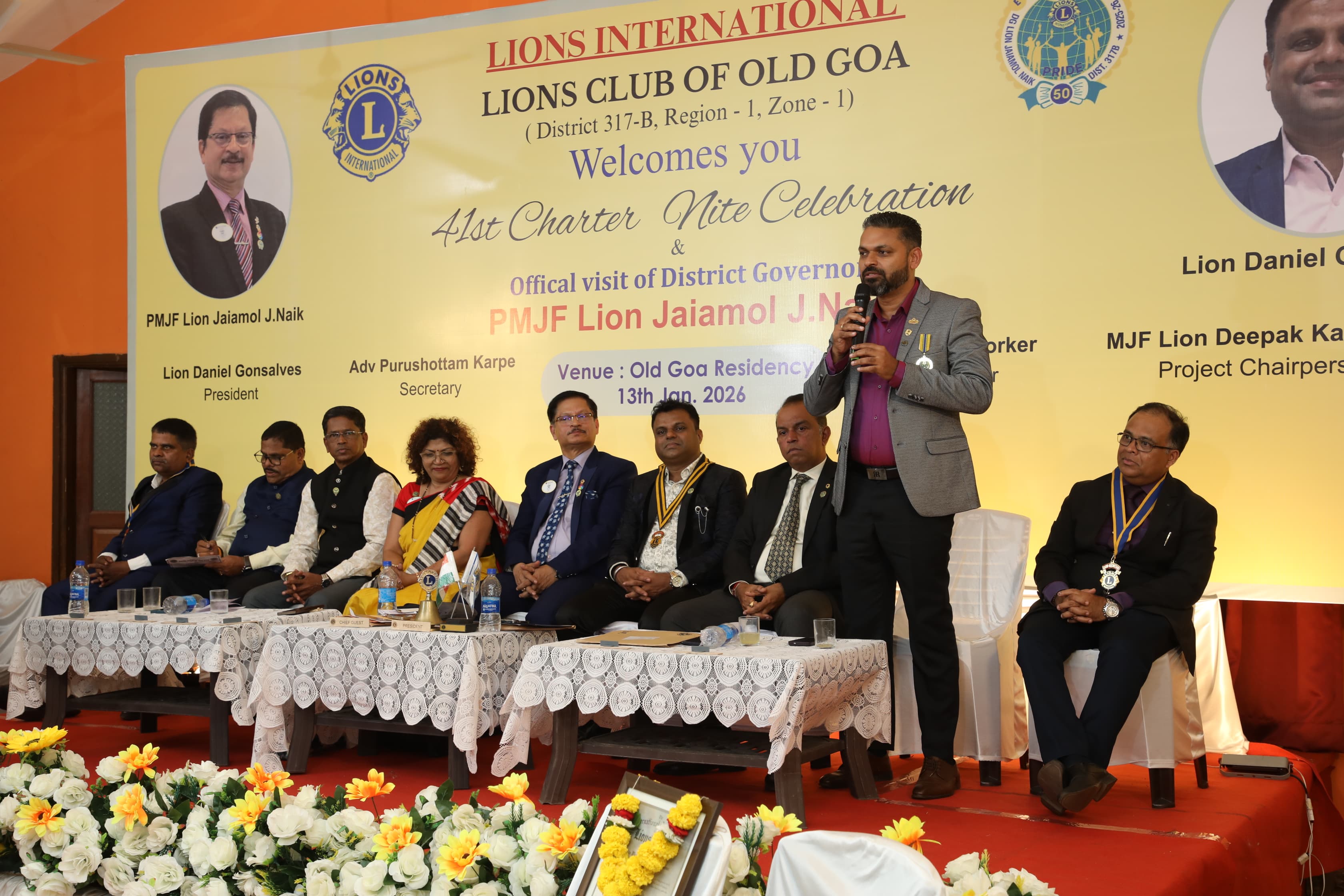 Attended DG official Visit to Lions Club of Old Goa 