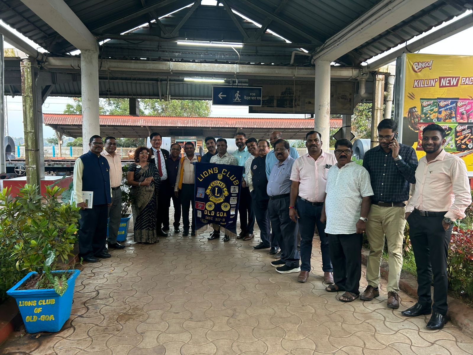 Visited Railway station Garden renovated by Lions Club of Old Goa 