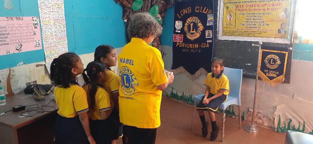 VIsion Screening for students of Radha Krishna school BIcholim GOA