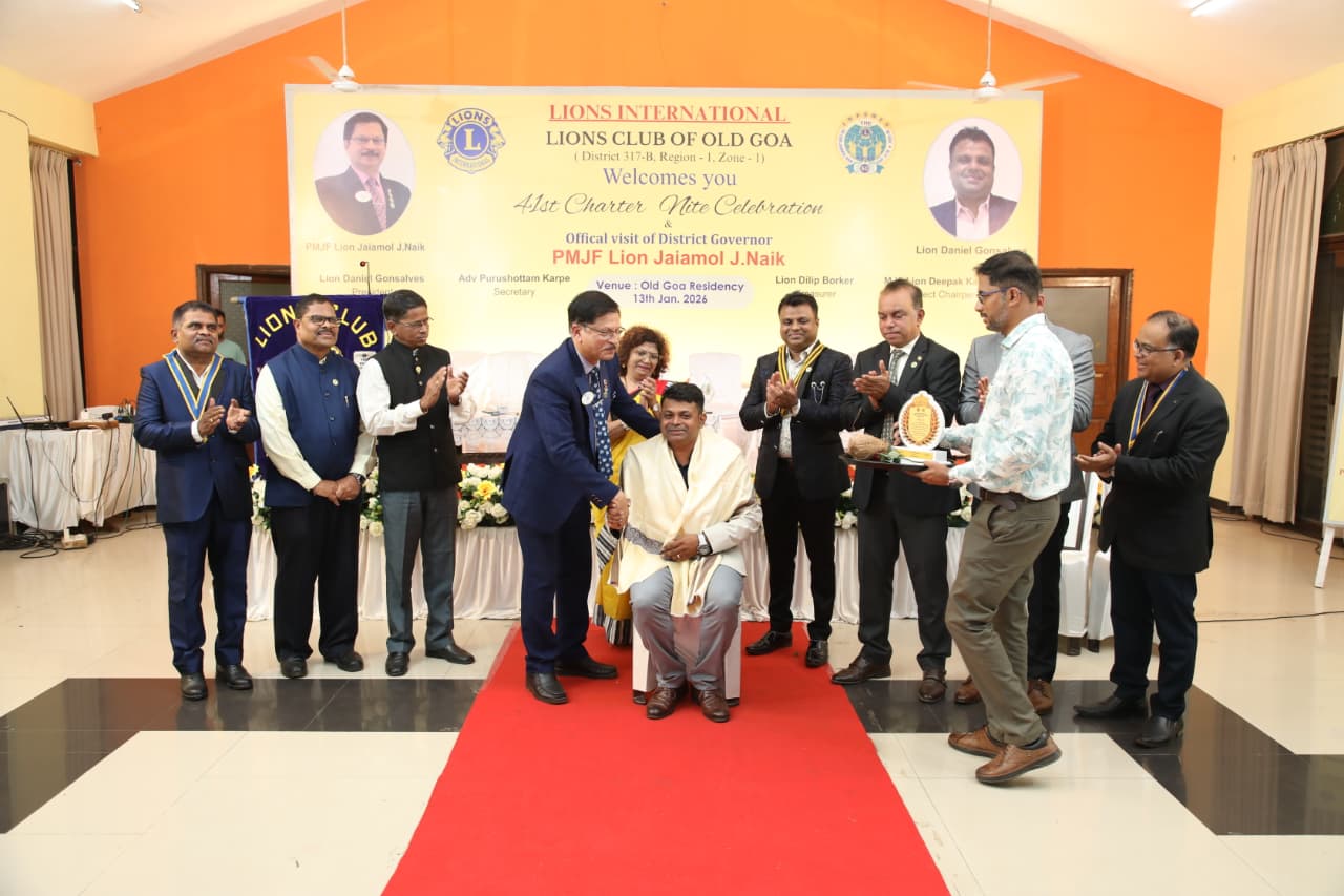 19.	Felicitating -Community based work MJF Ln Sunil Mevada for his contribution to the society by keeping the premises clean of Old Goa church during exposition of St Francis Xavier