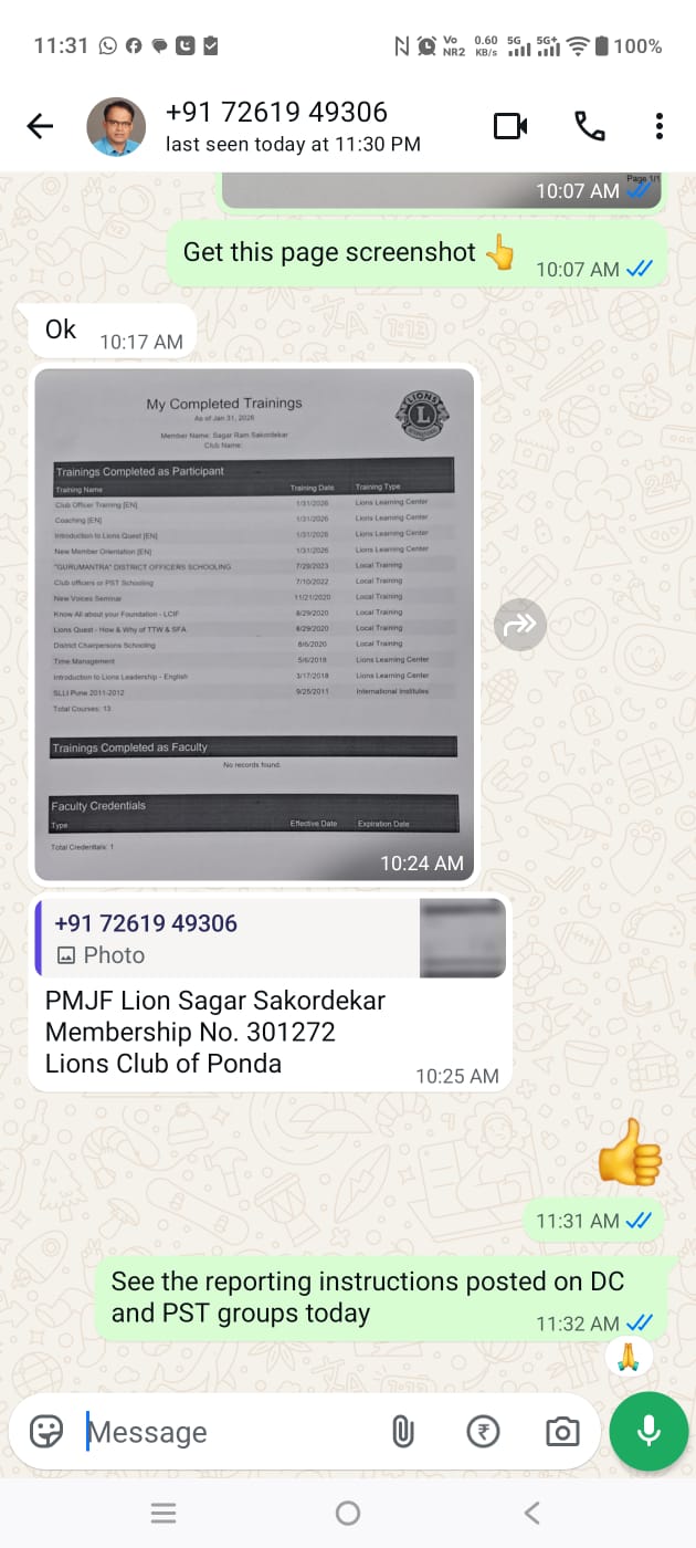 IT SUPPORT PROVIDED FOR LION SAGAR EKOSKAR FOR COMPLETING LLC COURSE 