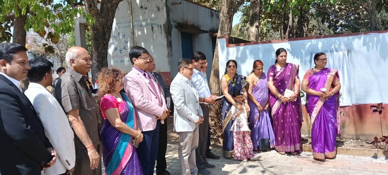 Attended LC Khanapur donation of Pavers to School