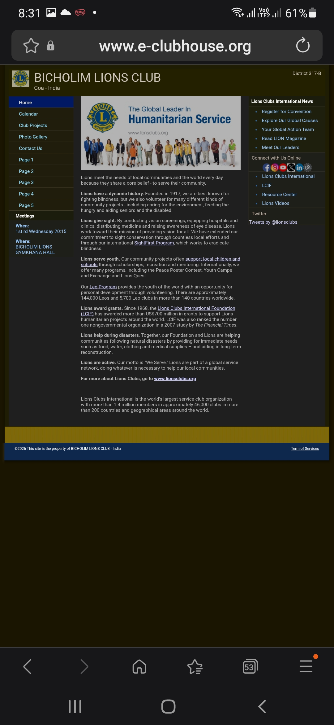 Updating e-clubhouse website-reg