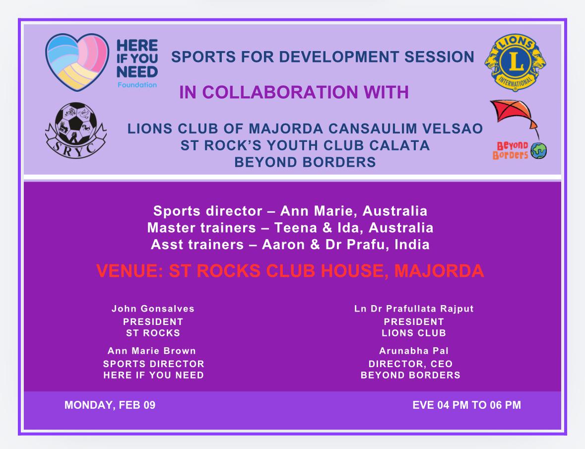 Sports for Development Session for Village Kids