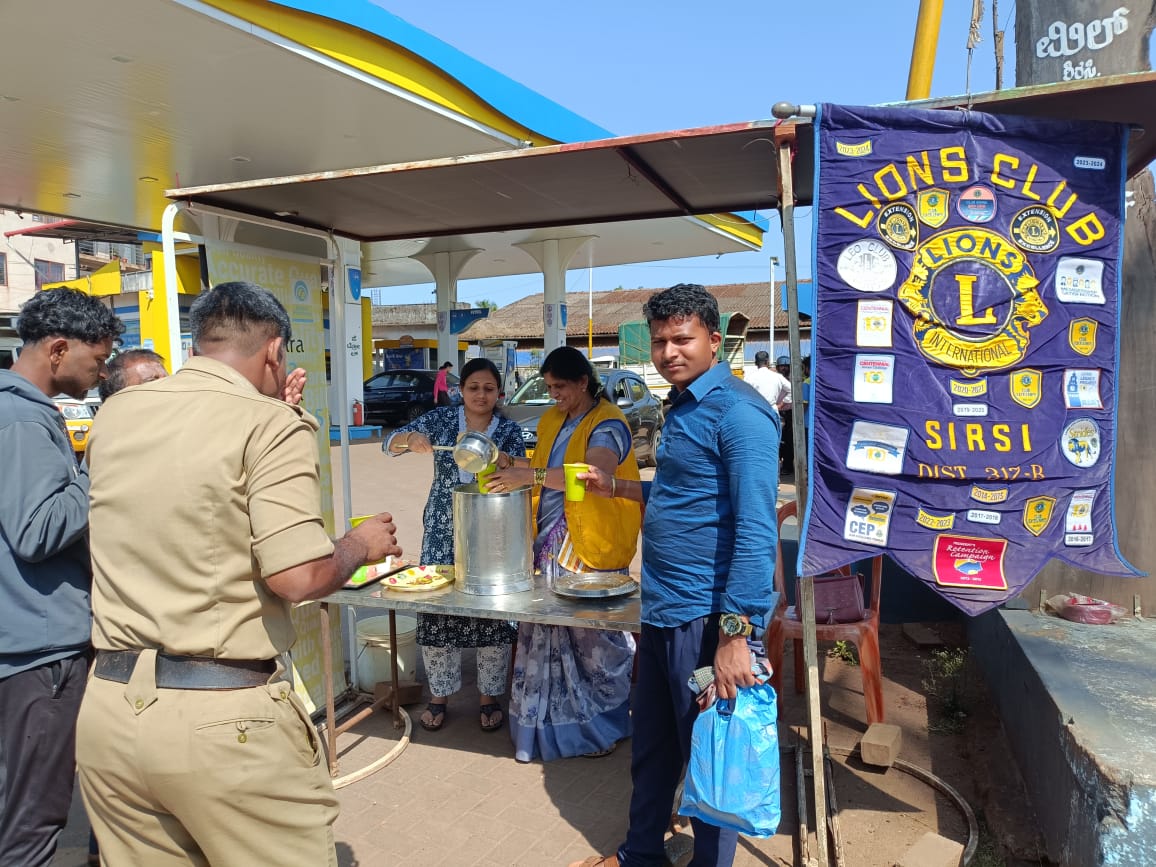 DISTRIBUTION OF COLD DRINKS BUTTERMILK AND DRINKING WATER TO PILGRIMS OF MARIKAMBA JATRA