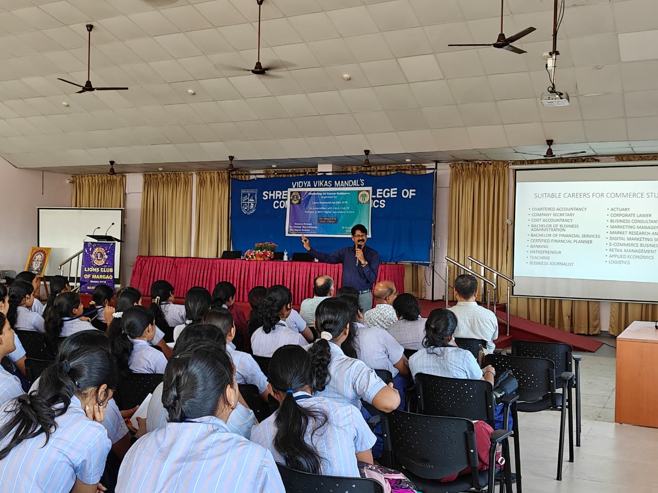 A career guidance workshop was conducted at R.M.S HIGHER SECONDARY SCHOOL, MARGAO.