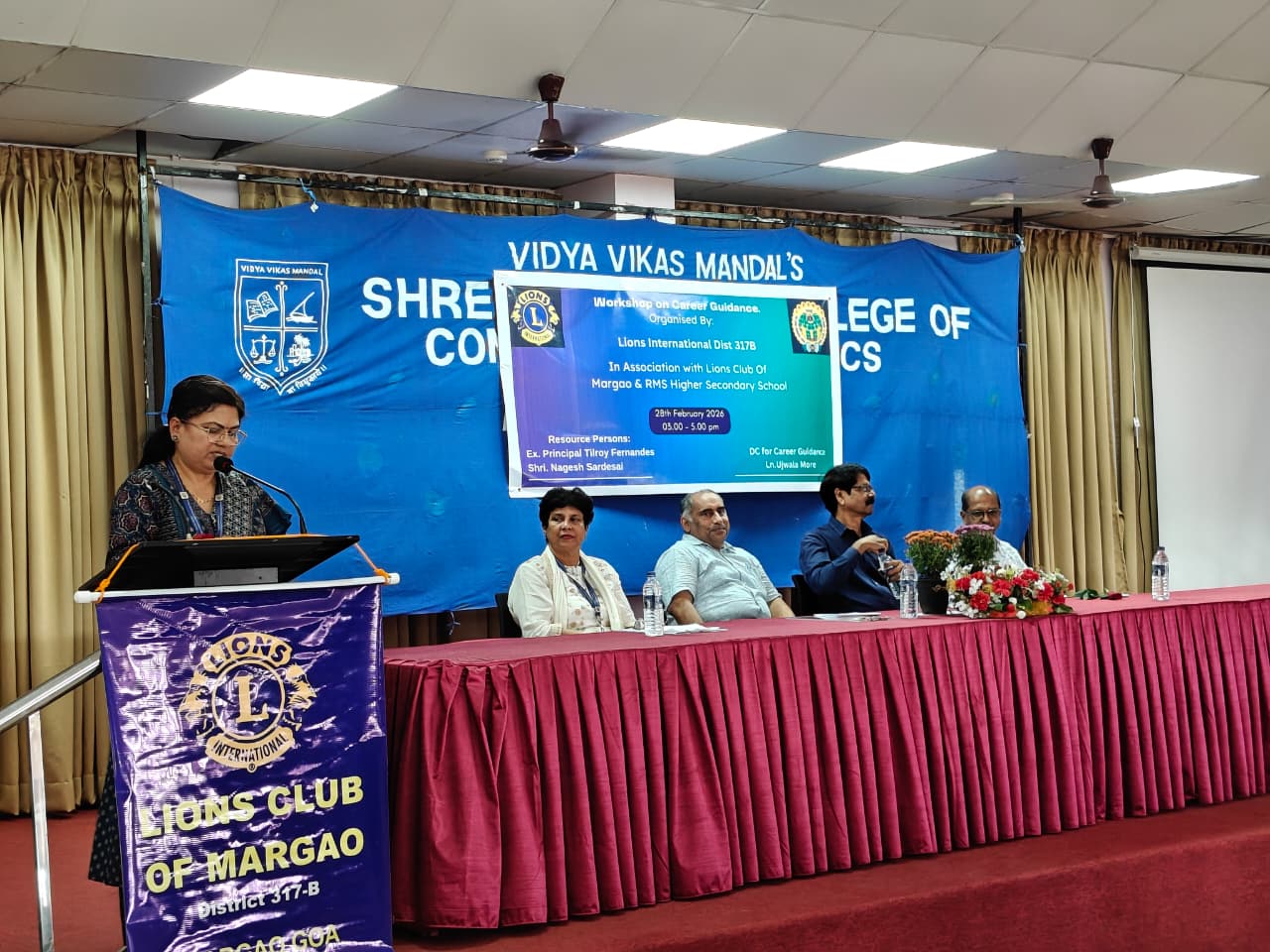 A career guidance workshop was conducted at R.M.S HIGHER SECONDARY SCHOOL, MARGAO.