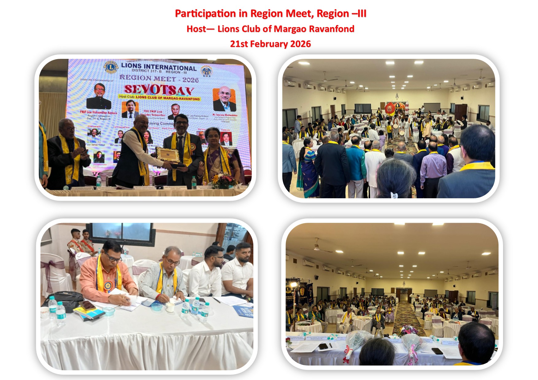 Participation in Region Meet, Region –III