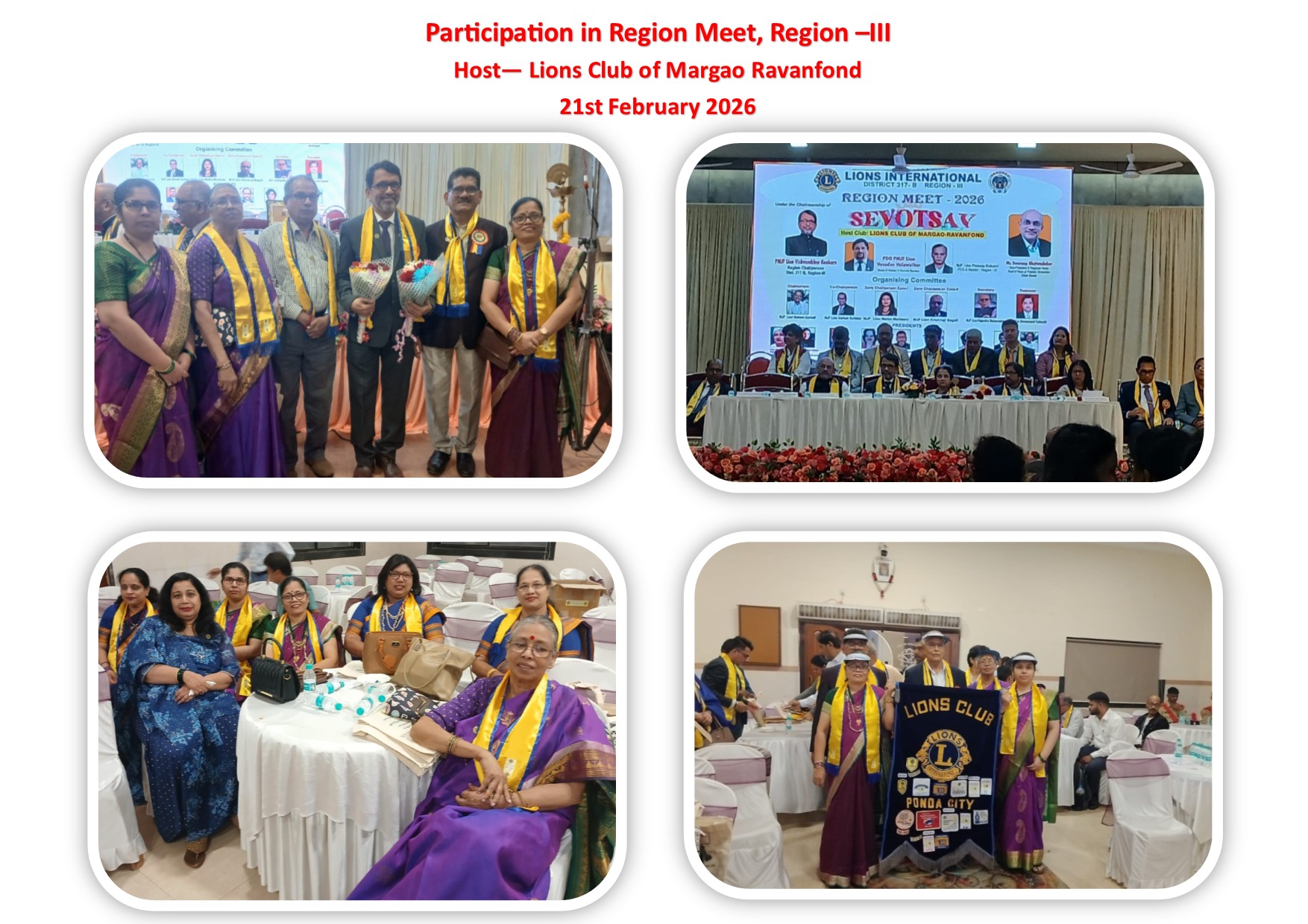 Participation in Region Meet, Region –III