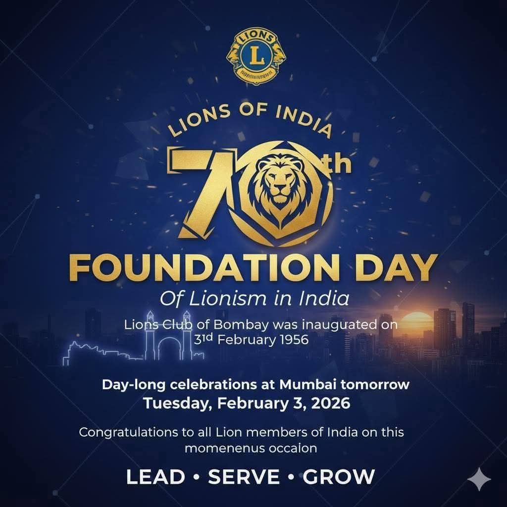 Attended Online Live 70th Foundation Day of Lionism in India with Lead Served and Grow