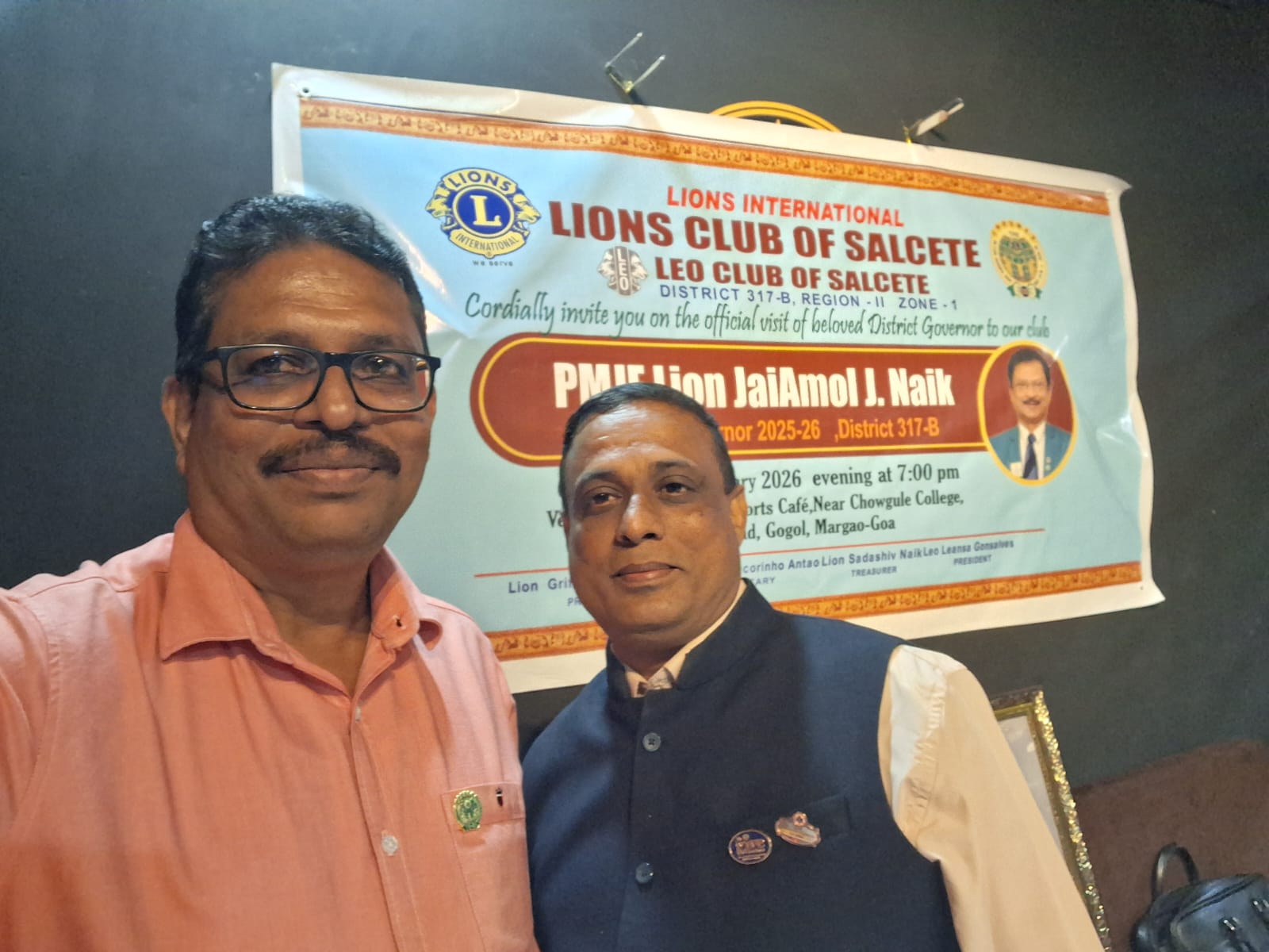 Attended DG Visit to Lions Club of Salcete