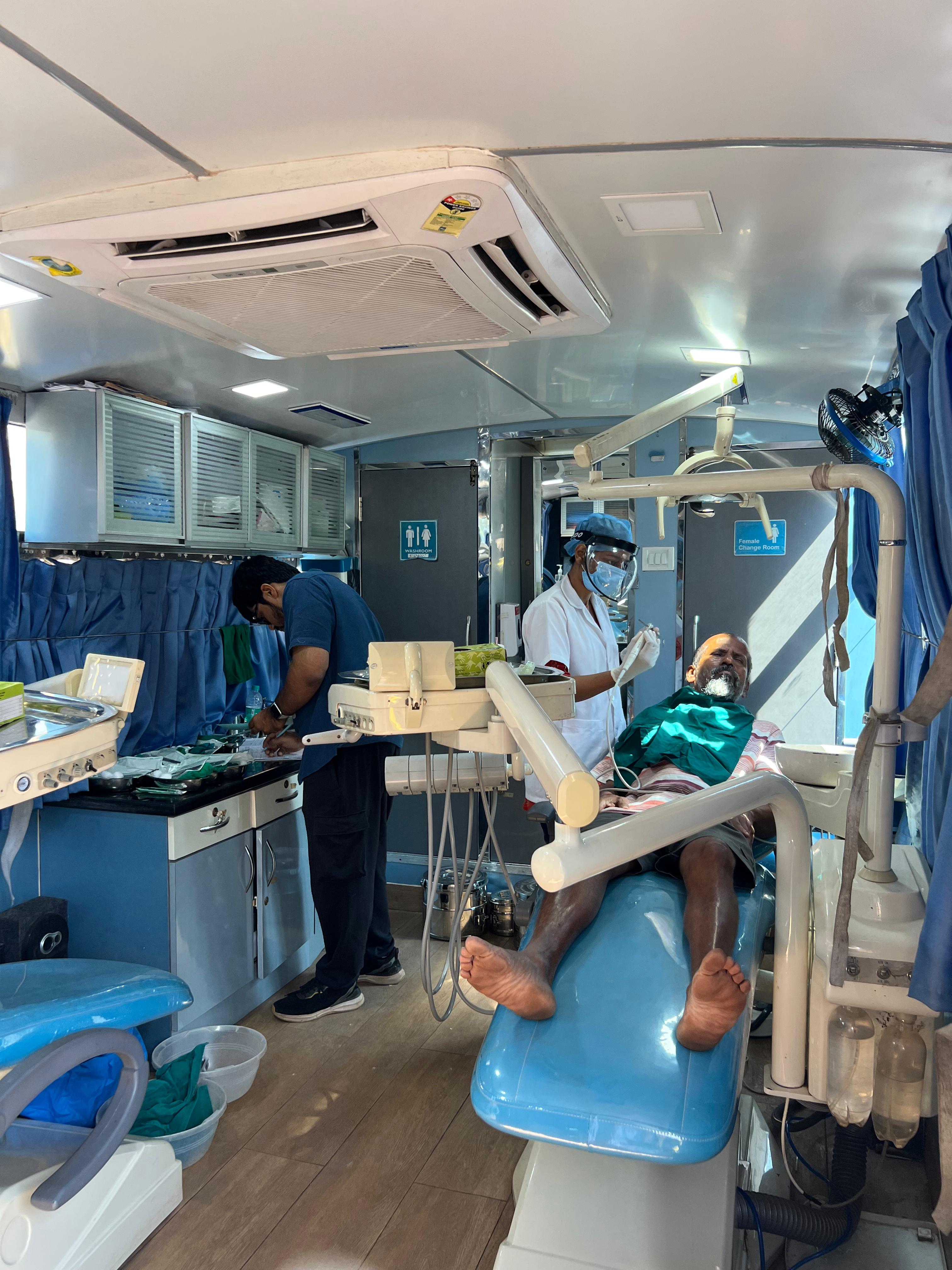 Village Panchayat Cana Benaulim, VDC in association with Lions Club of Colva with UNSDG No 3 Good Health and  Well Being organised A Mega Dental Camp with Dental Mobile Van with 8 Dentist from Goa Dental College and Hospital, Government of Goa 