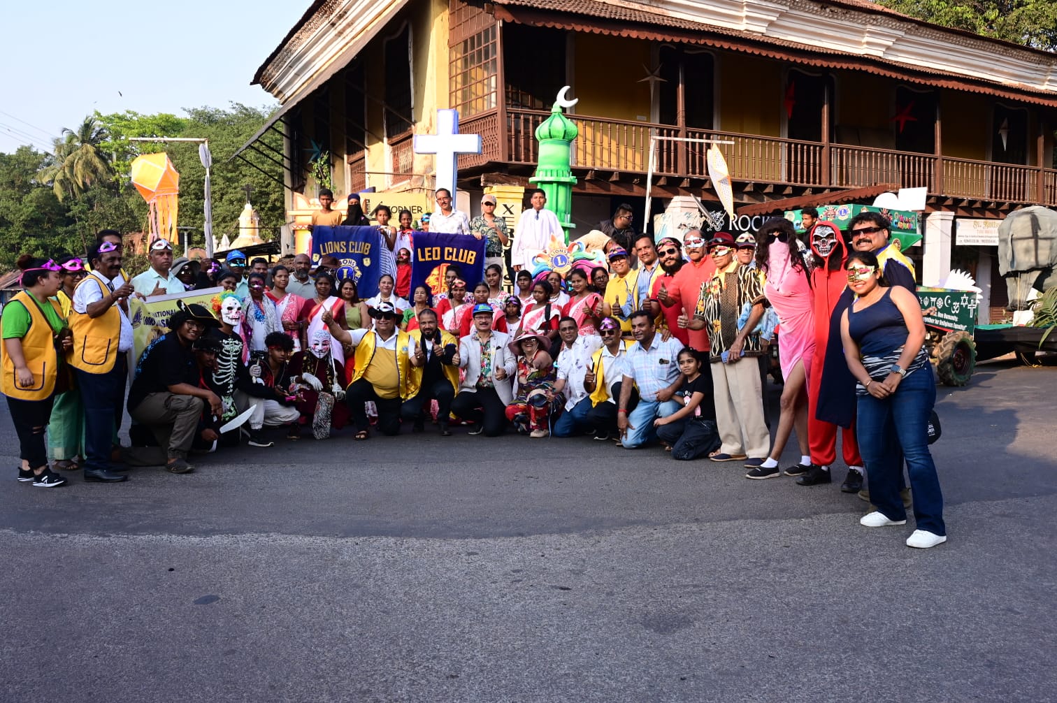 Club participated in carnival float parade at Margao 