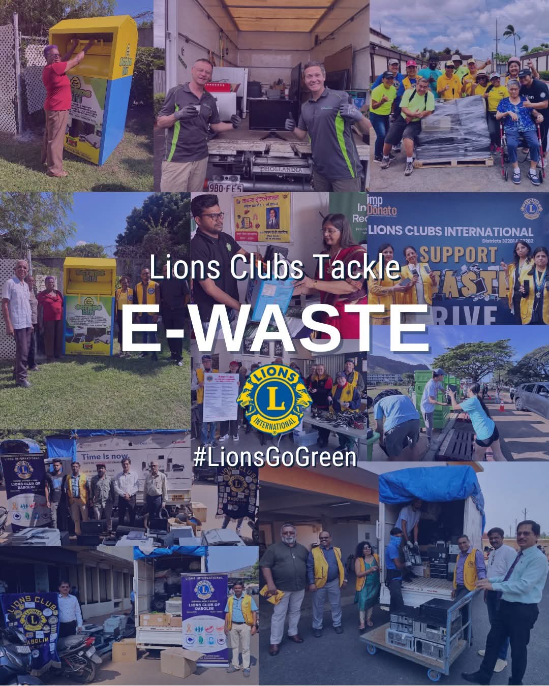 Promo of E-Waste For World Wide Week of Service on Environment a Main Factor of Reducing E-Waste with Lions Go Green Theme