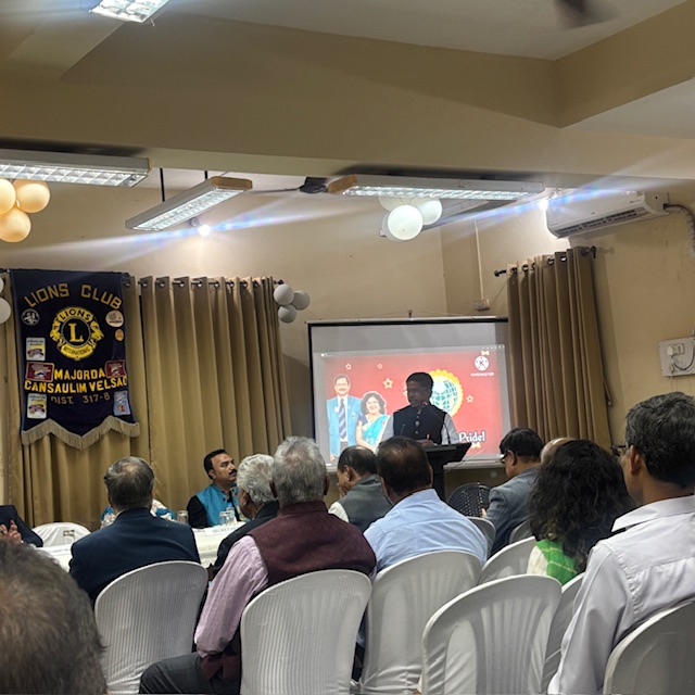 Attend district Governor official visit to Majorda cansaulim velsao and charter night 