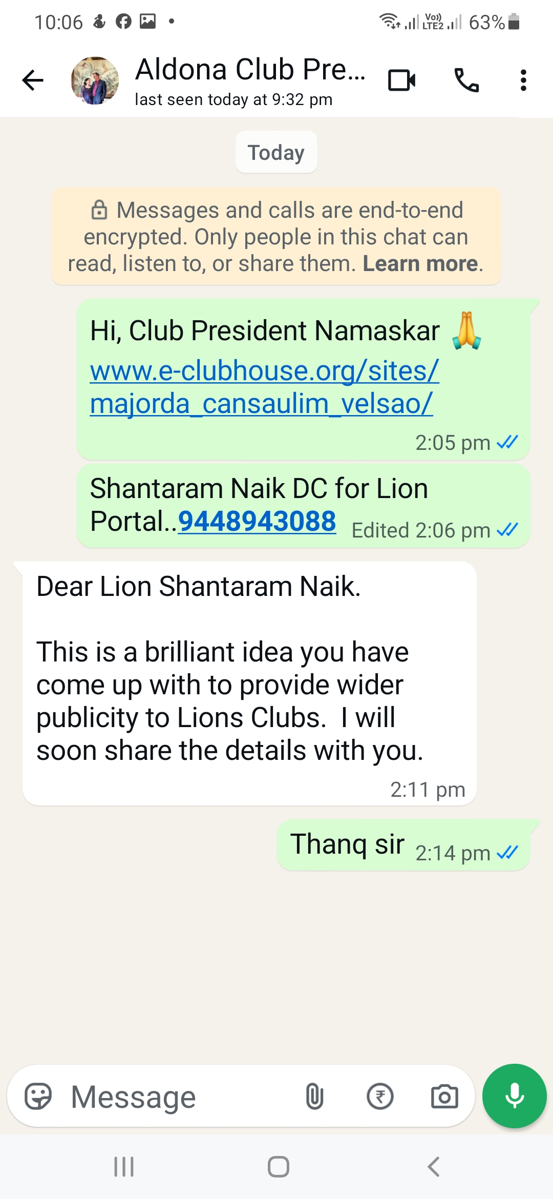 Contacting Clubs.