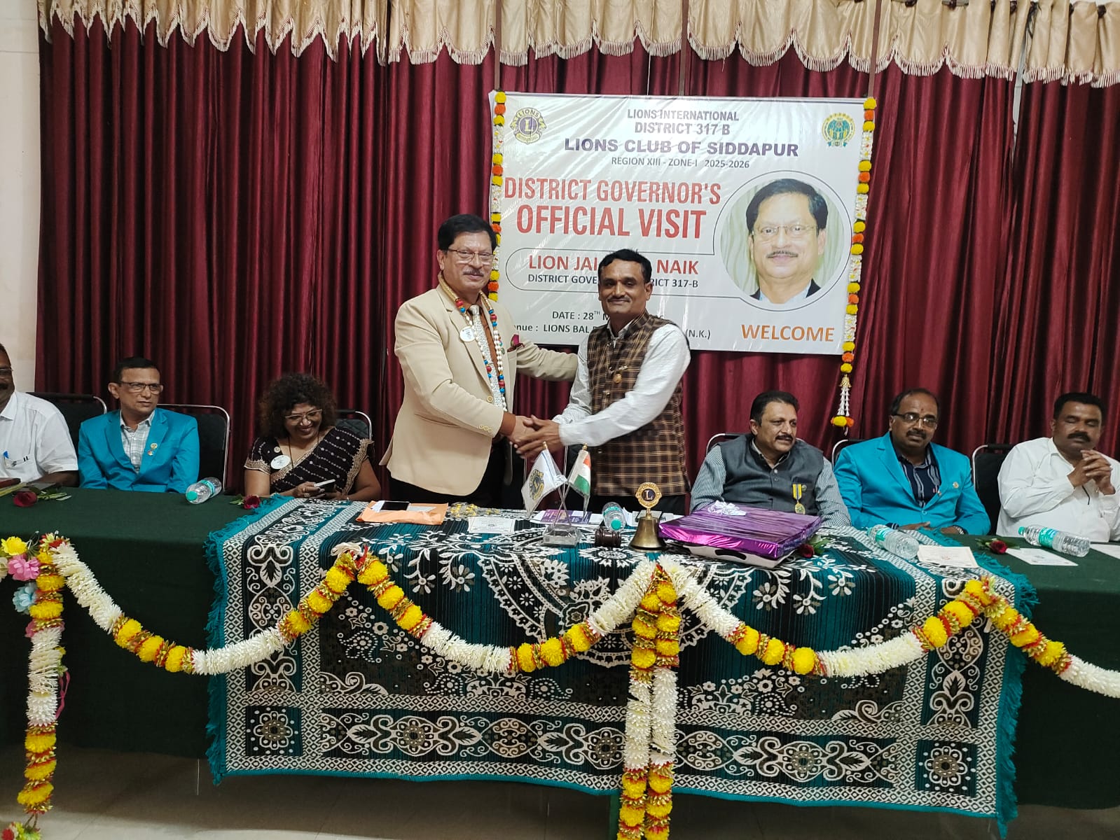 TWO NEW MEMBERS ADDITION TO LIONS CLUB OF SIDDAPUR (ZONE 1 OF REGION 12)