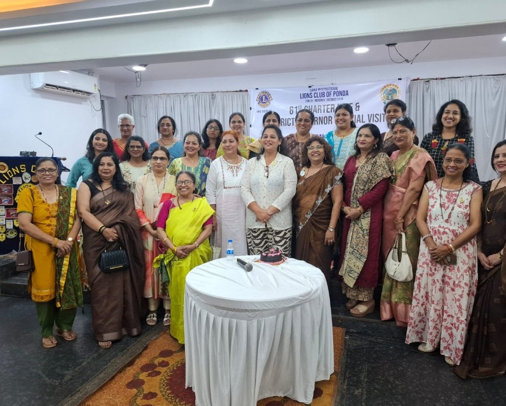 Attended Charter Nite and District Governor visit of Lions Club of Ponda 