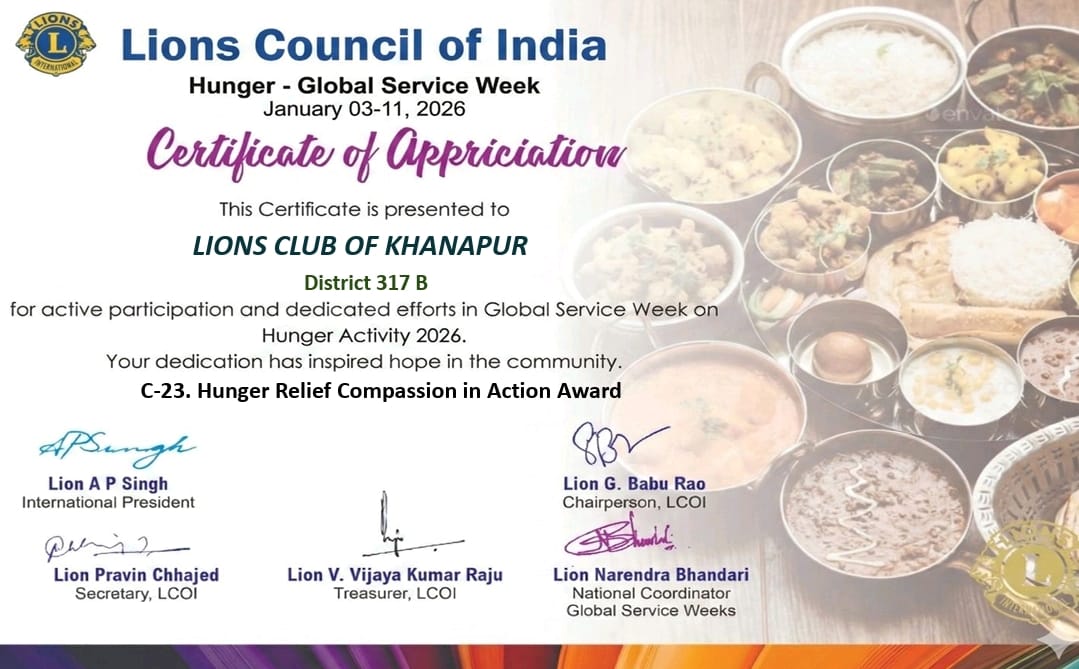 Distribution of Certificates by LCOI to Clubs in Our Ditrict For Their Outstanding Performance For The Hunger Week of Service