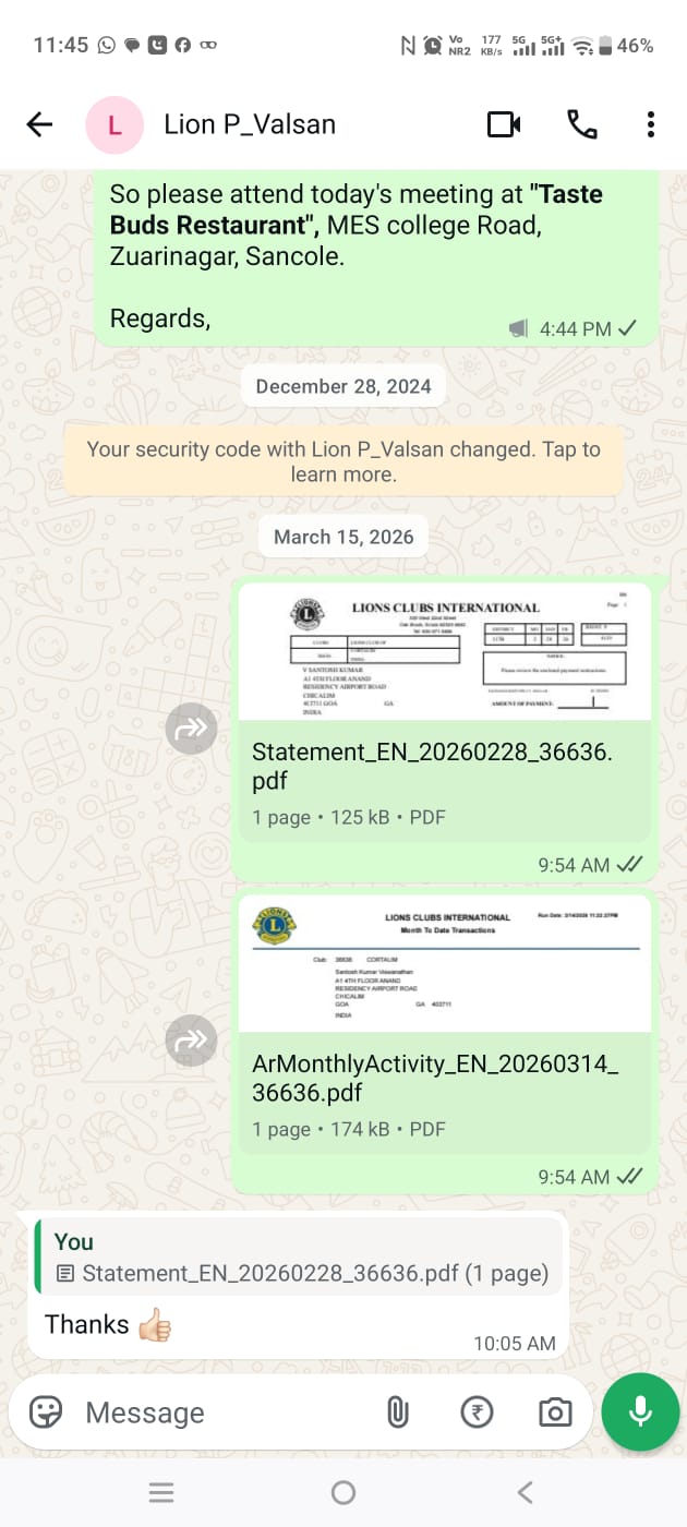 Provided Backup to Region Chairpersons