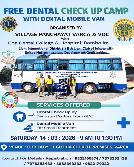 Dental Camp Promotion at Villages from Varca and Surrounding Areas witjh VP Varca, GDC Bambolim, LC Salcete and DCFor UNSDG