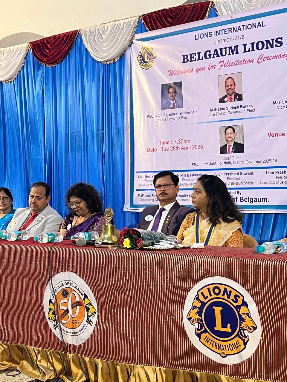 Honouring newly elected District Leaders -DG(Elect), VDG1(Elect), VDG2(E) with District Governor as Chief Guest