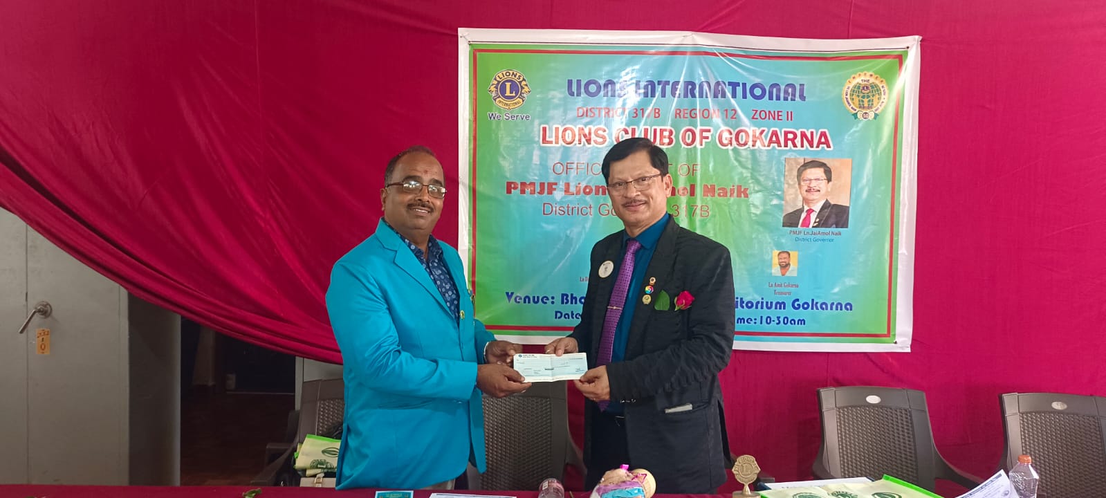MJF Contribution for Kumta and Murudeshwar club Presidents 