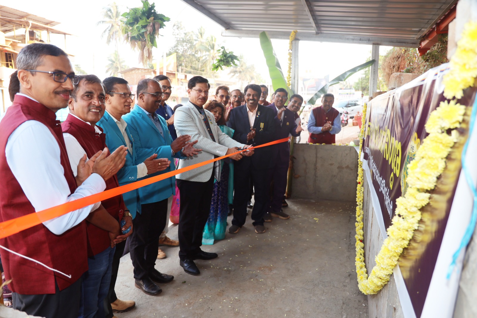 INNAUGURATION OF BUS SHELTER AT THE HANDS OF DISTRICT GOVERNOR