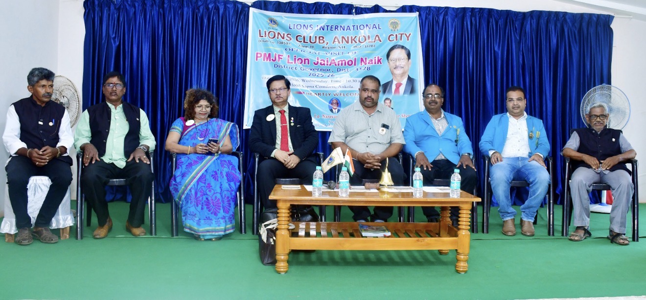 Attending DG visit in lions club of Ankola City 
