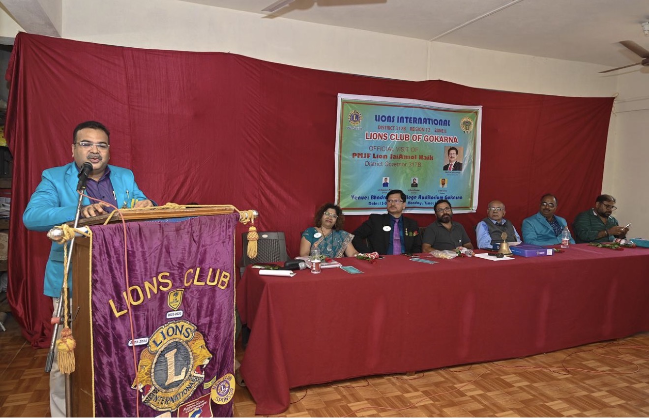 Attending the DG visit in lions club of Gokarna 