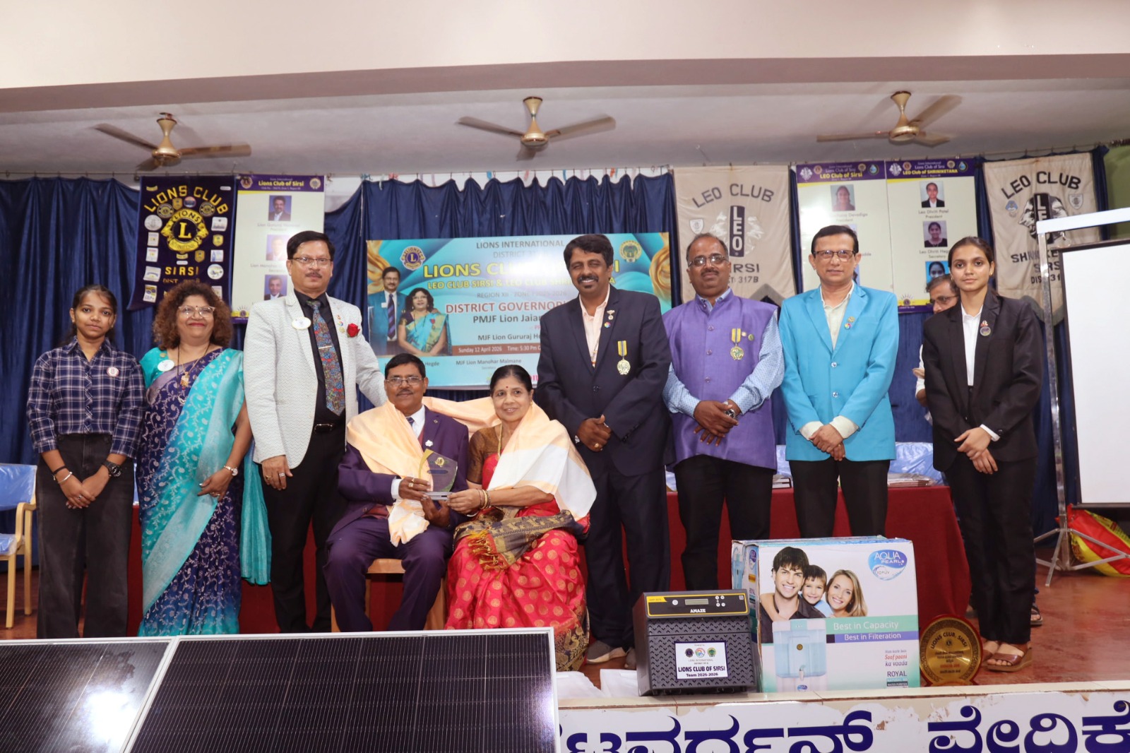 ACCOMPANYING DIST GOVERNOR FOR LIONS CLUB OF SIRSI VISIT
