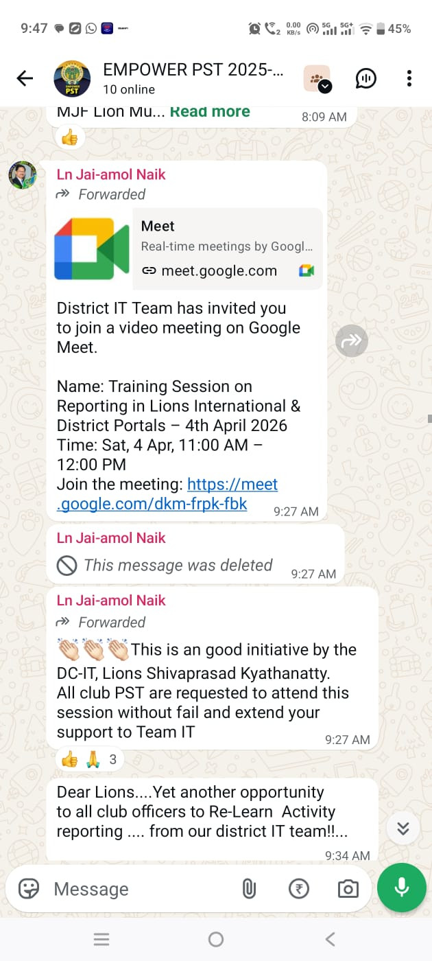 TEAM IT ENCOURAGED TO ONLINE TRAINING ON REPORTIG OF ACTIVITY