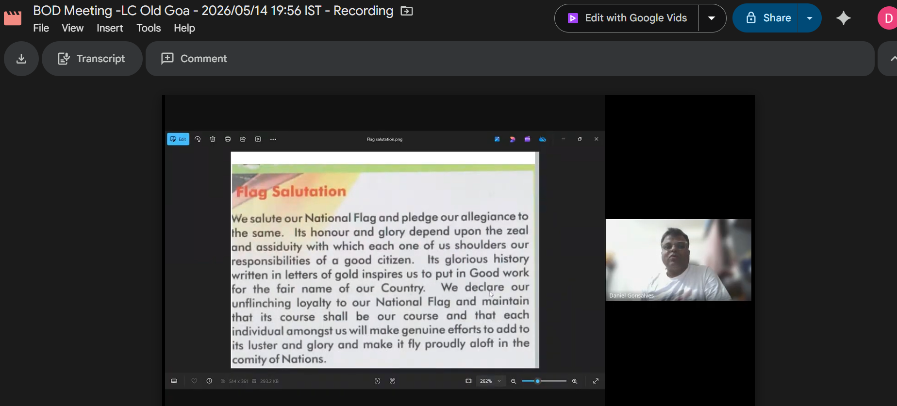 Online BOD Meeting conducted on the 14th May 2026