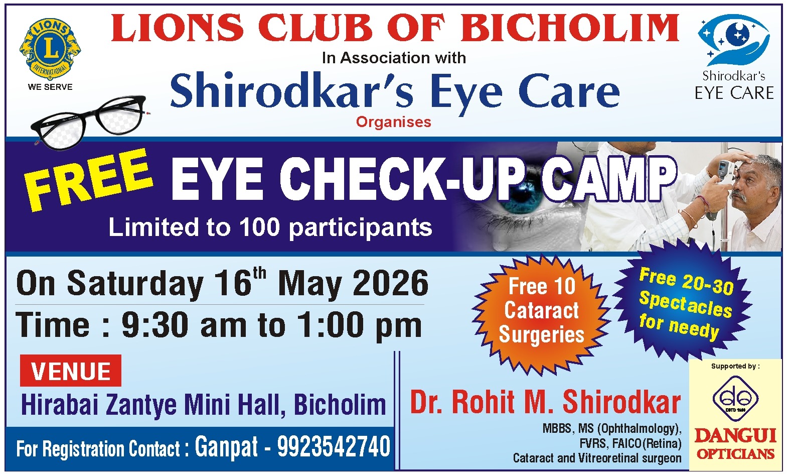 FREE EYE CHECK UP CAMP