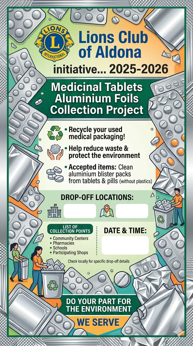 Medicinal tablets aluminium foil collection