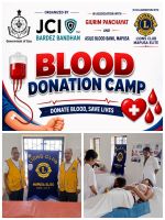 Arranged blood donation camp along with JCI Bardez Bandhan in associationwith Giurim Panchayat and Asilo Bank. 