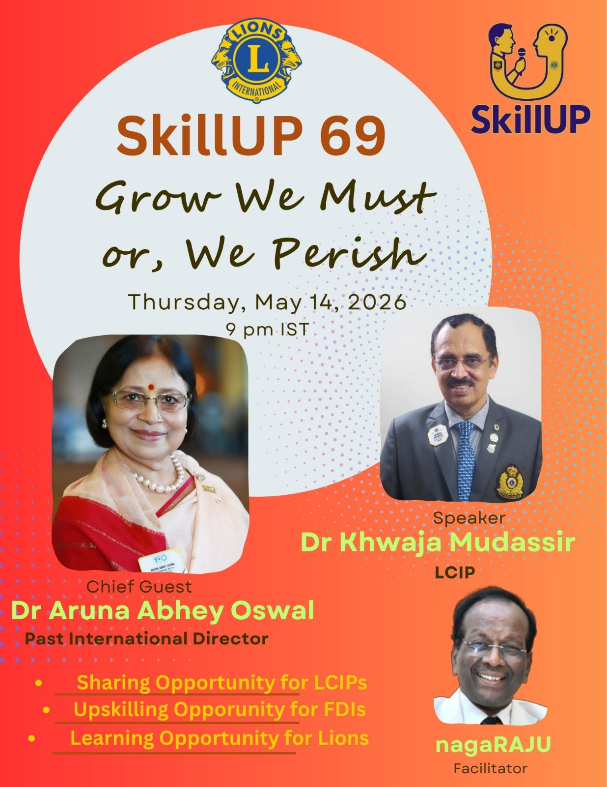 Skill Up 69 Grow We Must or, We Perish by LCIP Trainer Dr Khwaja Mudasir