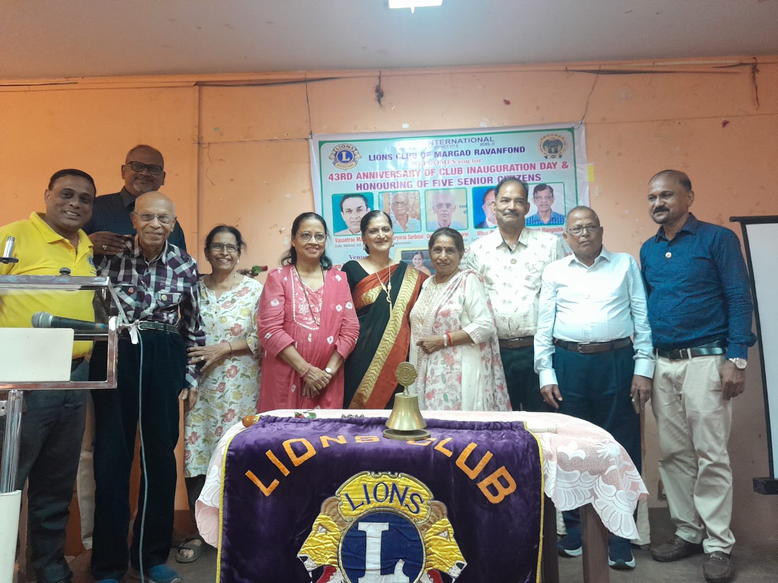 Attended 43rd Anniversary of Club Inauguration Day of LC Margao Ravanfond and Honouring of 5 Senior Citizens at the Hands of CG Dr Deepa Corriea
