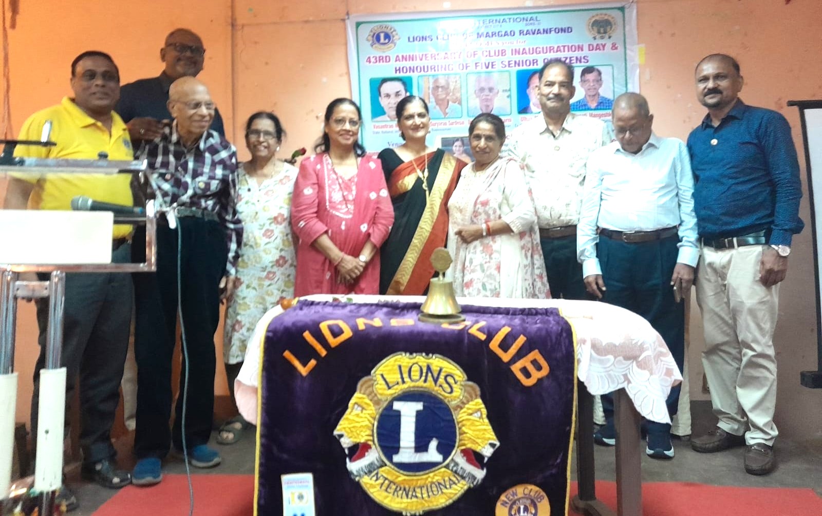Attended 43rd Anniversary of Club Inauguration Day of LC Margao Ravanfond and Honouring of 5 Senior Citizens at the Hands of CG Dr Deepa Corriea