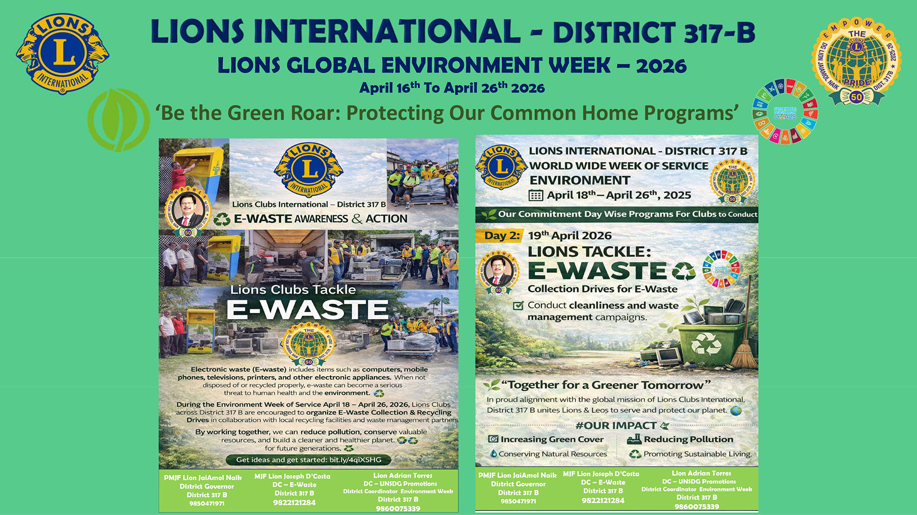 MCC Meeting 1st Project Submitted Slides along with UNSDG on E-Waste During Environment Week to DG for PPT Presentation at 4th Multiple Council Meeting held on 21st May 2026 at Yashwantpura