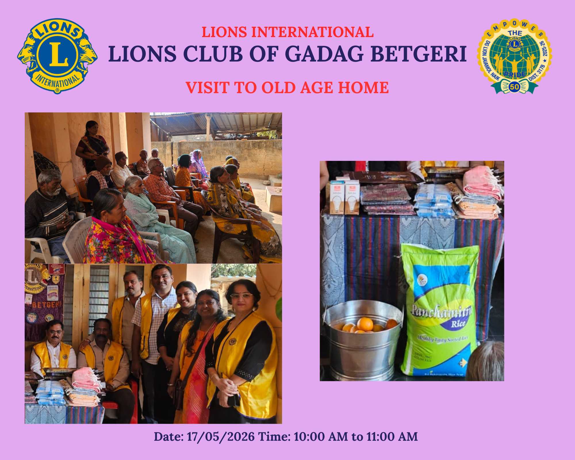 Visit to Old Age home