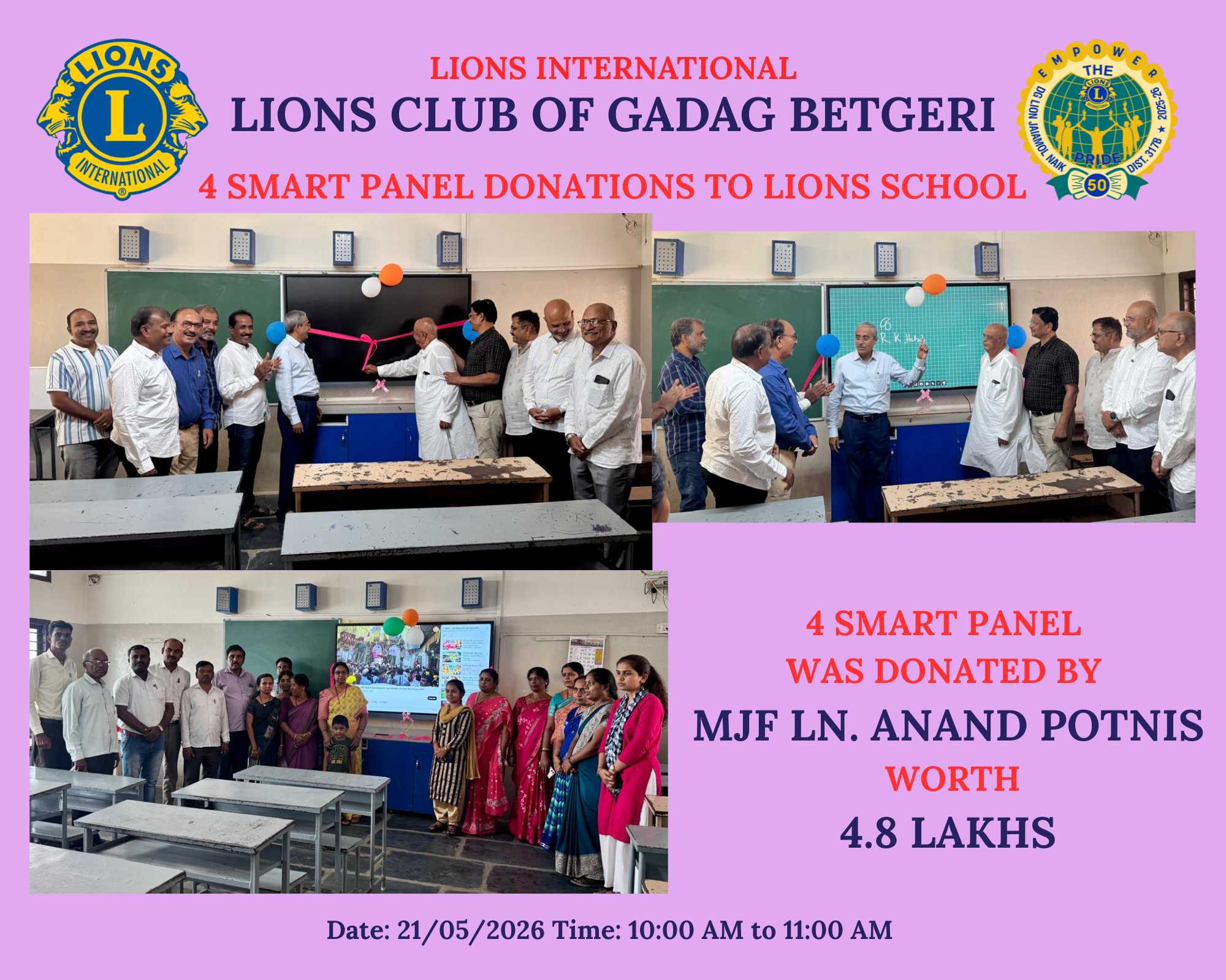 Smart Board Panel Donation