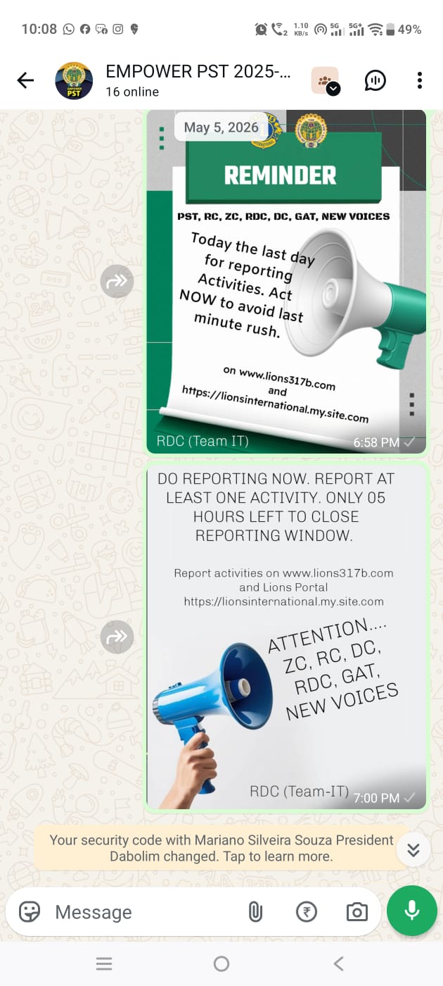 PROVIDING INFORMATION THROUGH FLYERS ON REPORTING OF ACTIVITY 