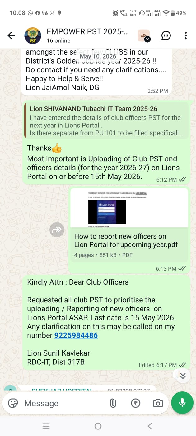 CIRCULATING STEP TO STEP GUIDE ON HOW TO REPORT CLUB OFFICERS ON LIONS INTERNATIONAL PORTAL