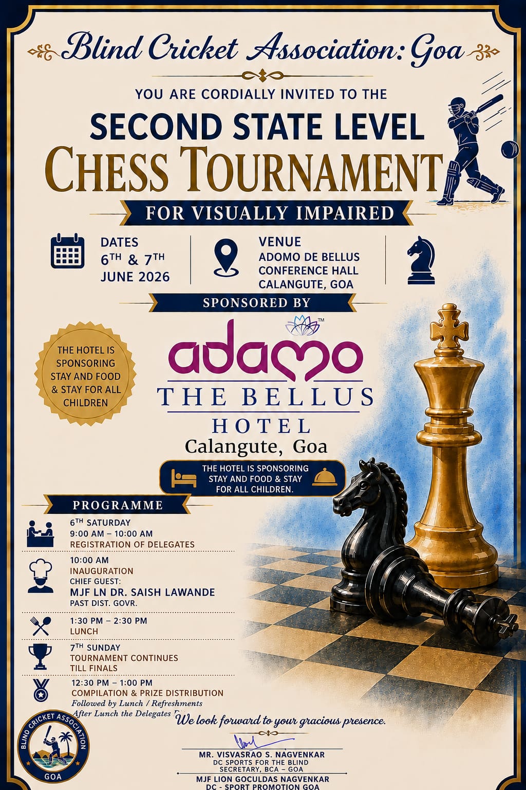 2ND STATE LEVEL CHESS TOURNAMENT FOR VISUALLY IMPAIRED FINALS & CLOSING CEREMONY