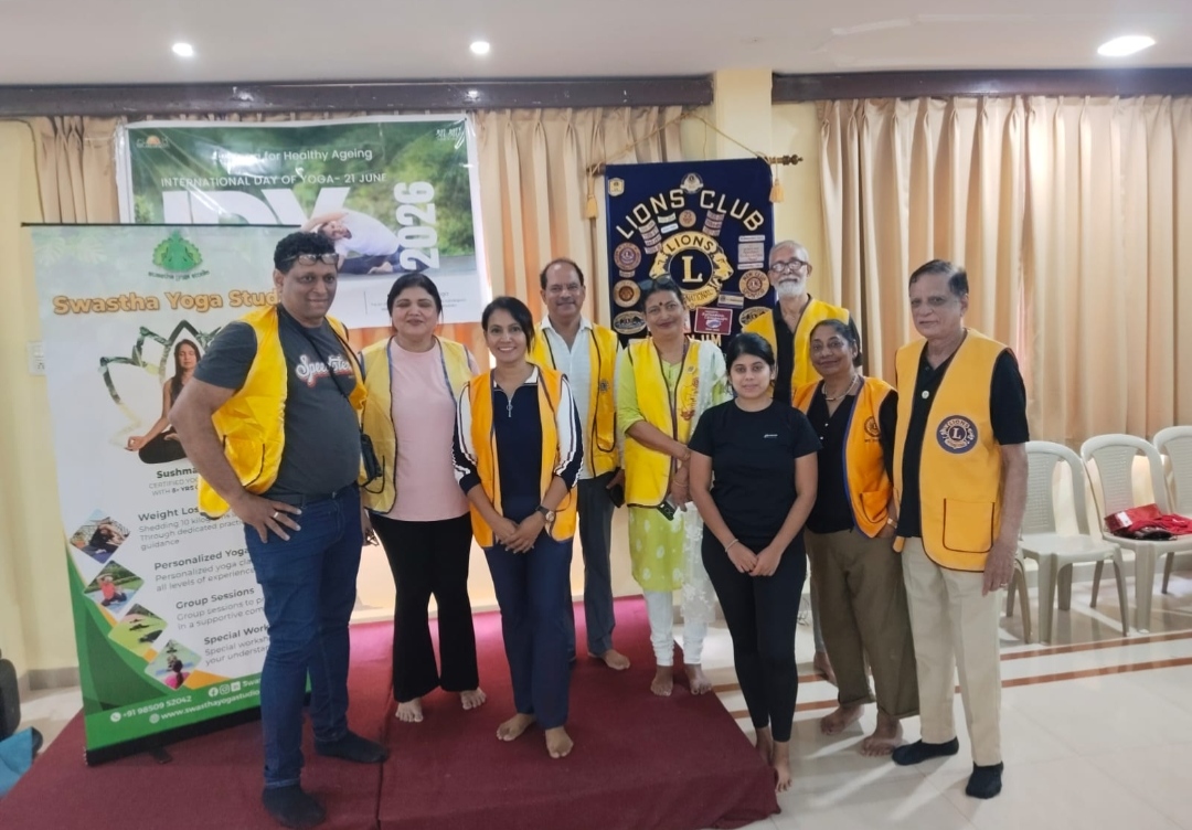 Lions club of Panjim conducted a Yoga Session to mark World Yoga Day...