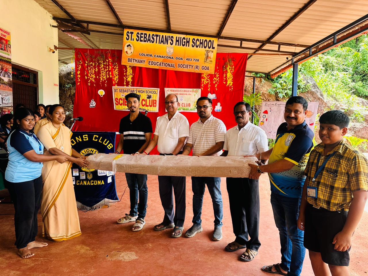 Projector screen Donated to Schools on 20/06/2026.