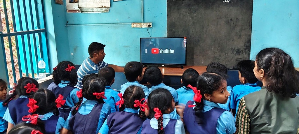 DONATED SMART TV TO GOVT HIGHER PRIMARY SCHOOL